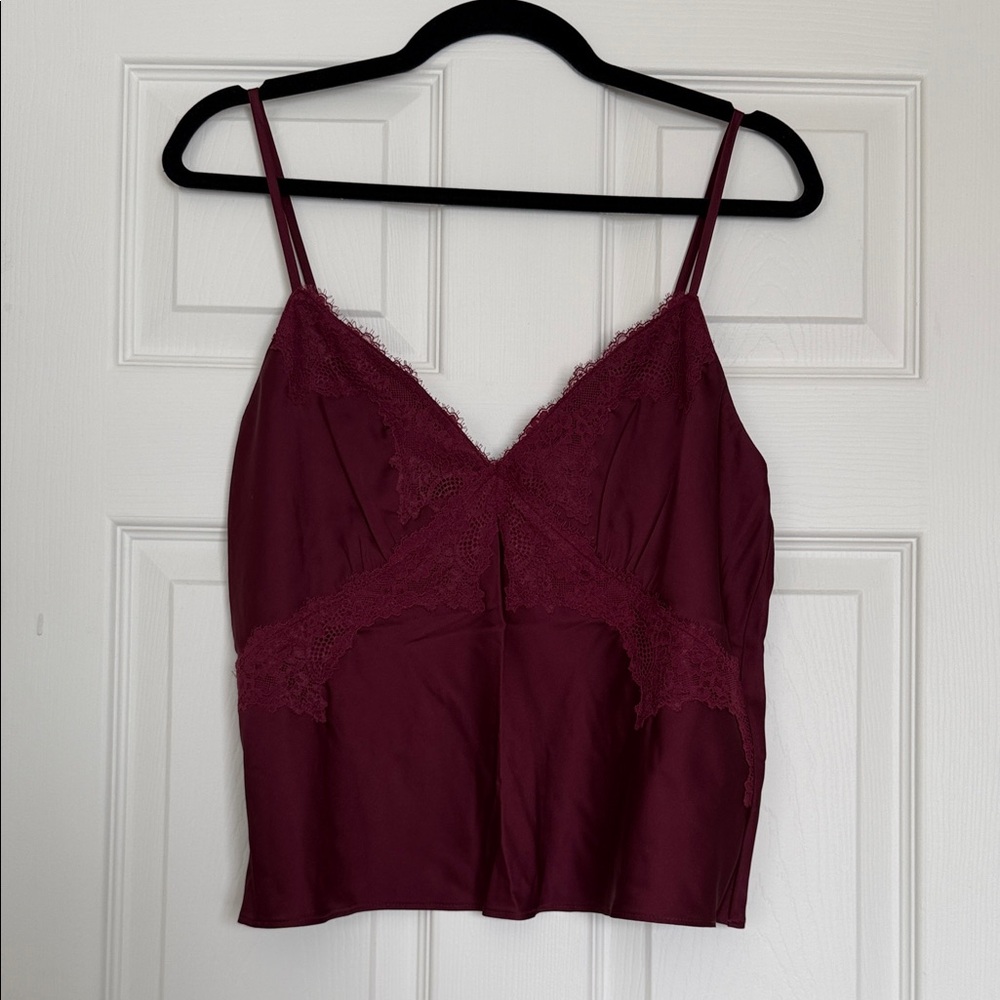 Abercrombie & Fitch Burgundy Lace Cami